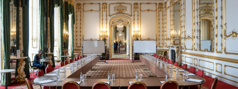Interior view of Lancaster House, a historic diplomatic venue used for Global Network Programme events