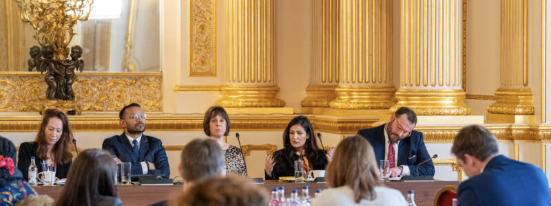 Participants in discussion as part of a panel event for the Global Network Programme.